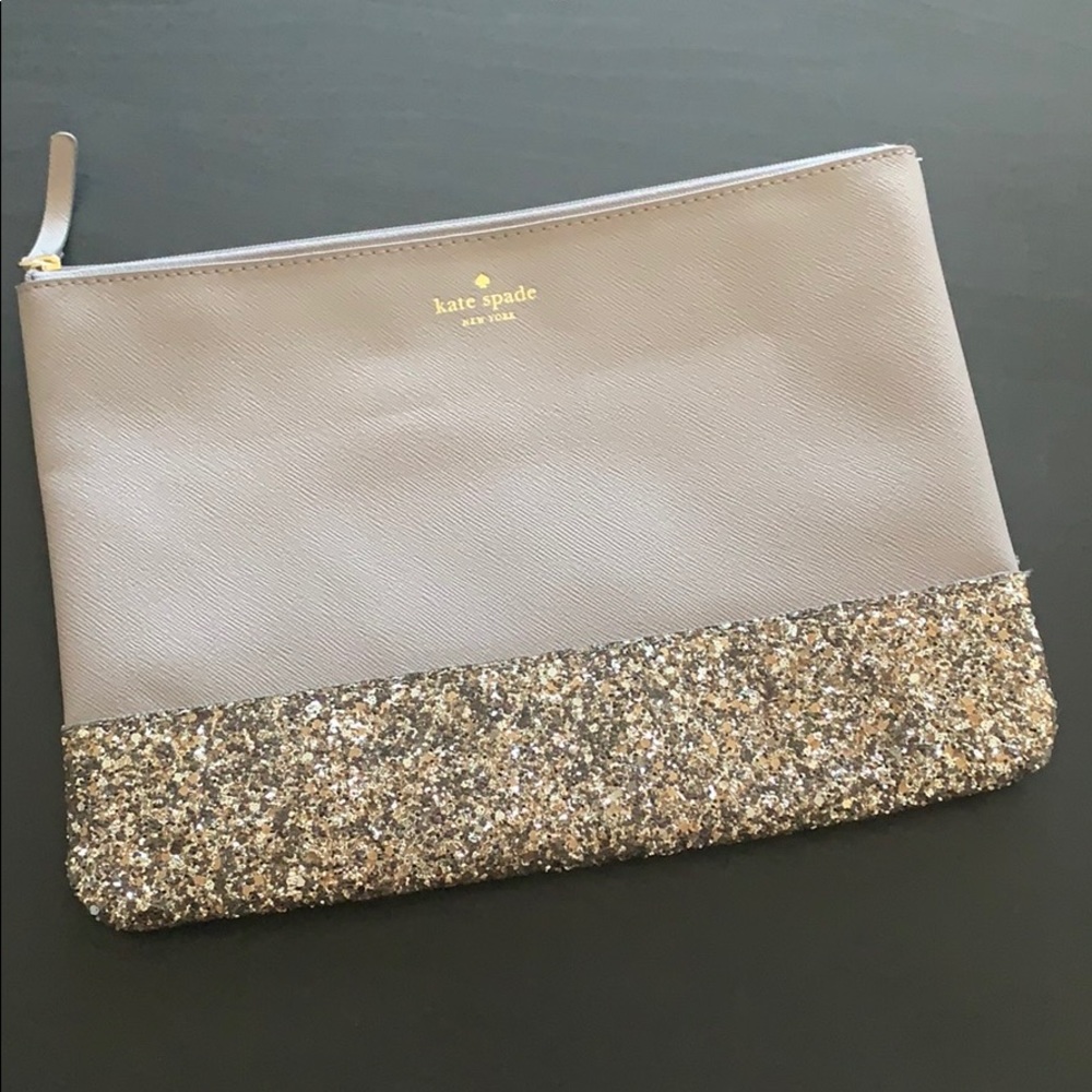 Kate Spade metallic accent clutch